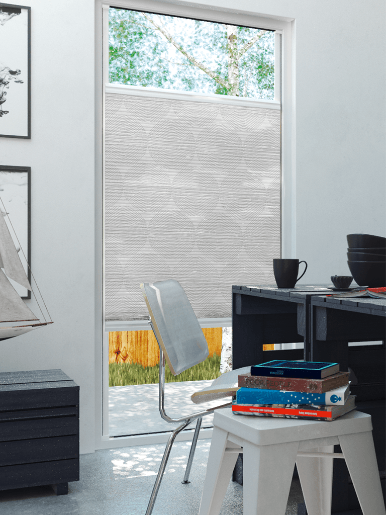 weißes Teba Plissee im Essbereich