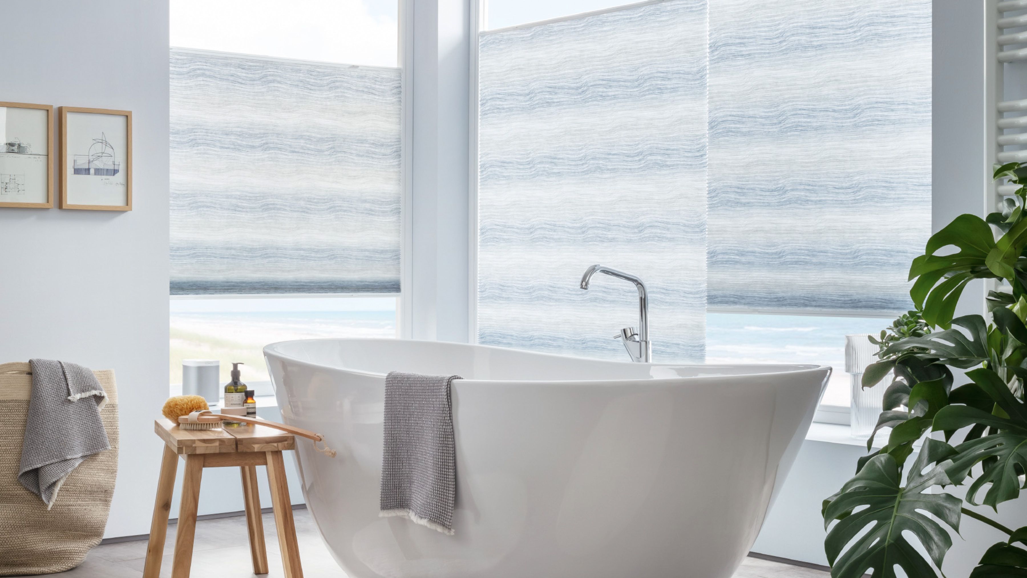 Teba Wabenplissee im Badezimmer