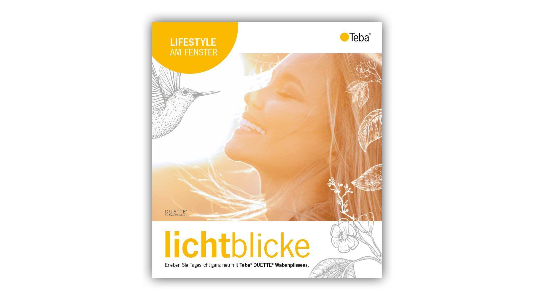 Vorschau Broschüre für Teba DUETTE Wabenplissee