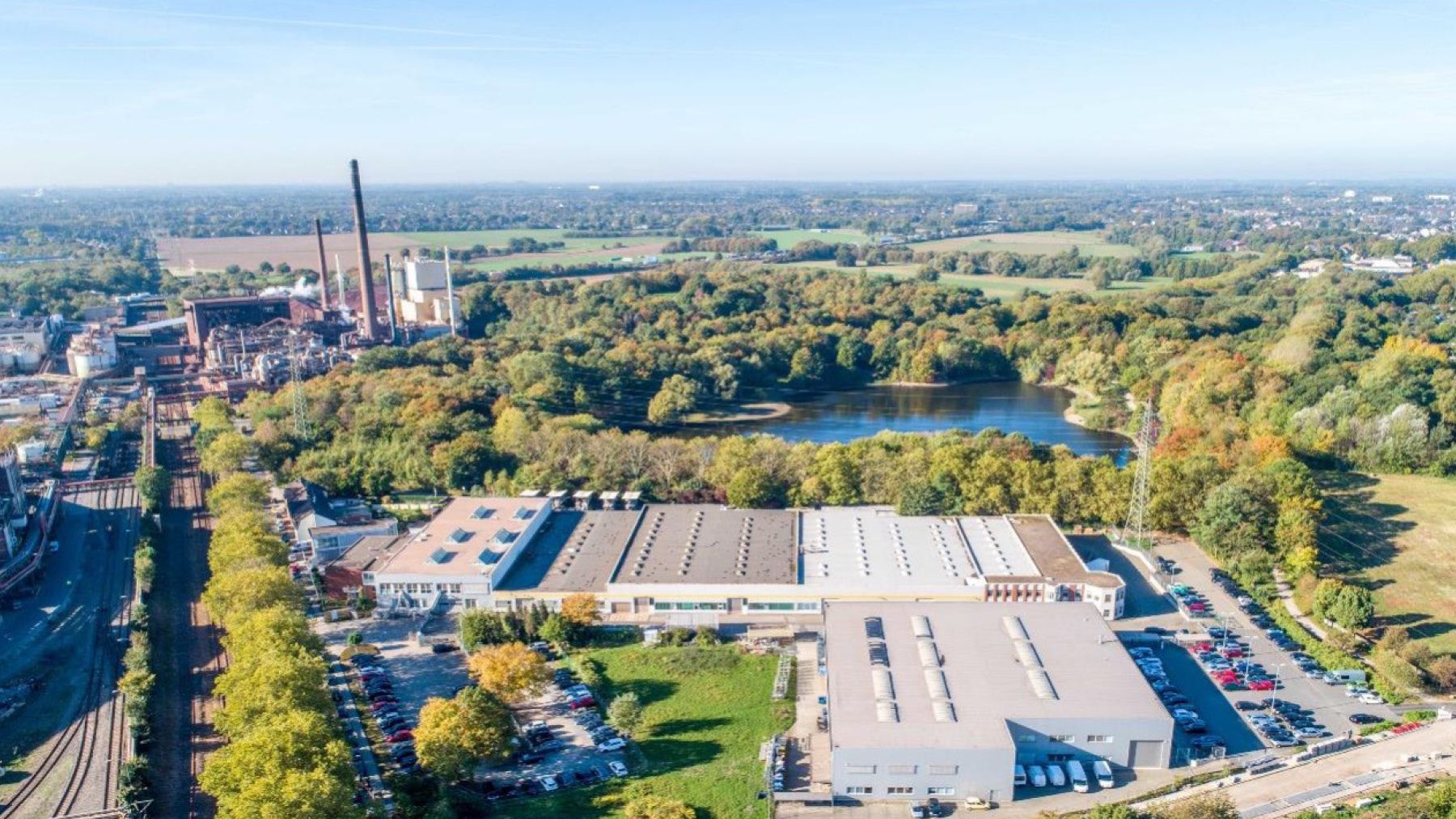 Teba in Duisburg aus der Vogelperspektive