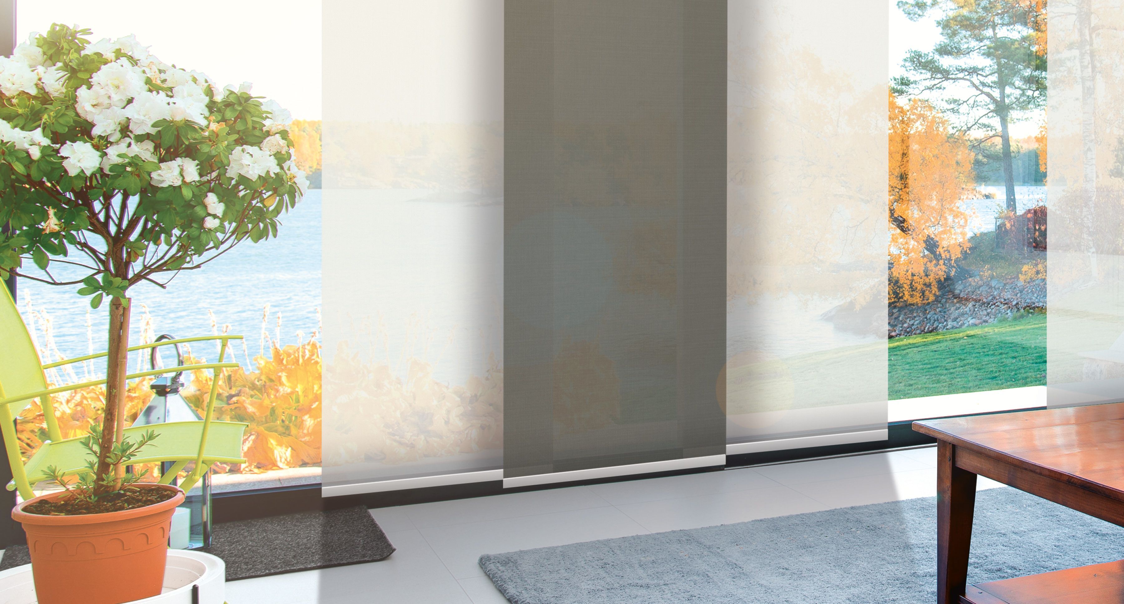 Teba Flächenvorhang im Esszimmer