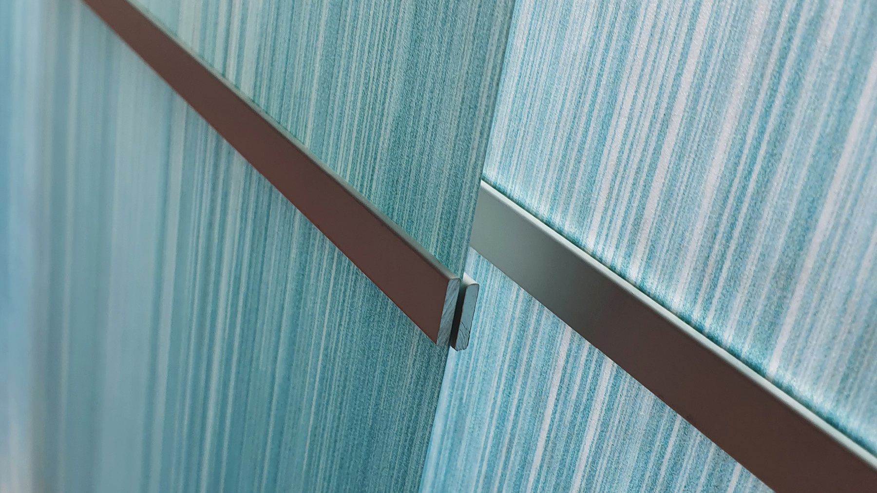 Blau gestreifte Flächenvorhänge Teba