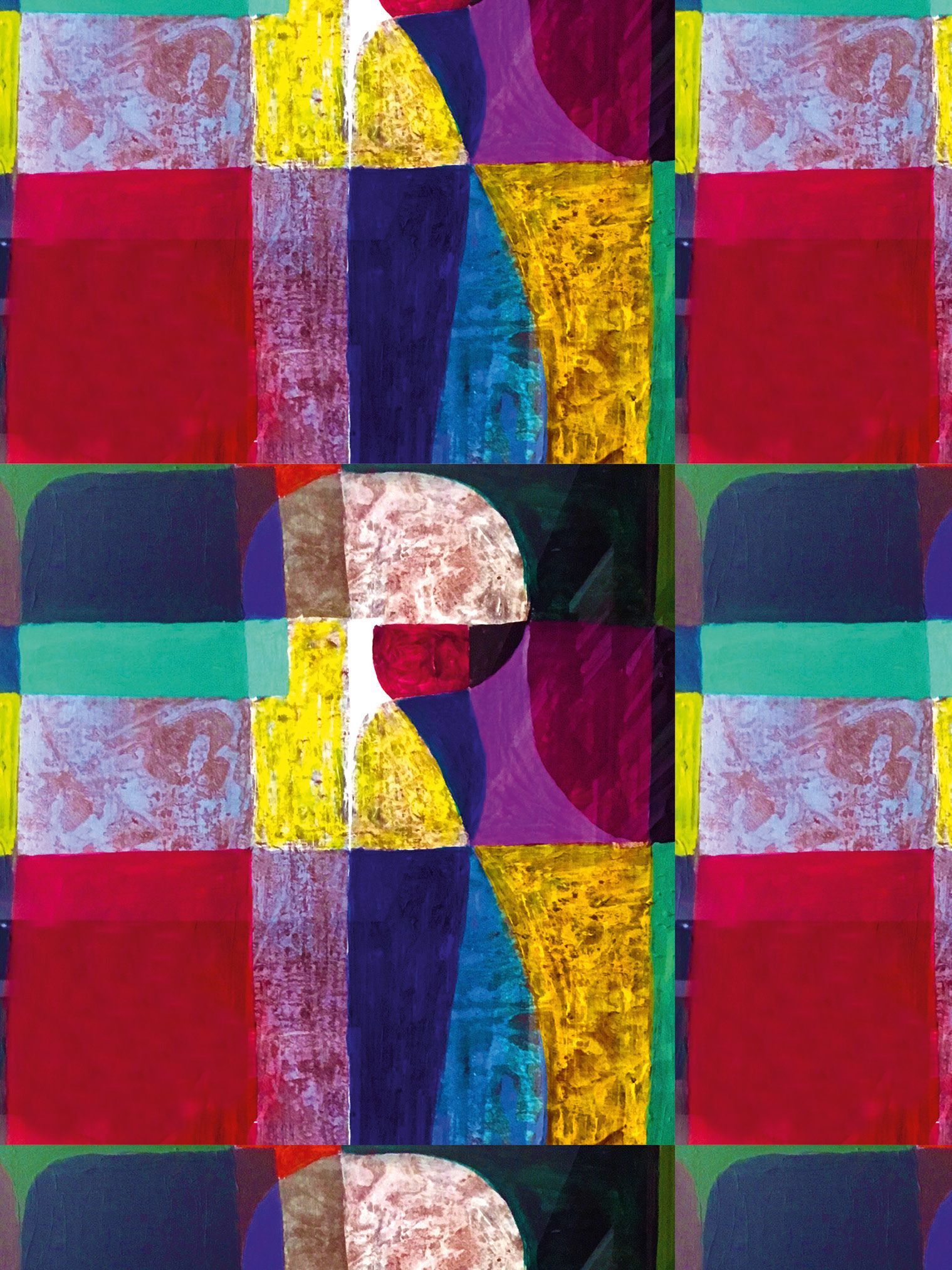 Flächenvorhang mit geometrischen Formen Stoffmuster