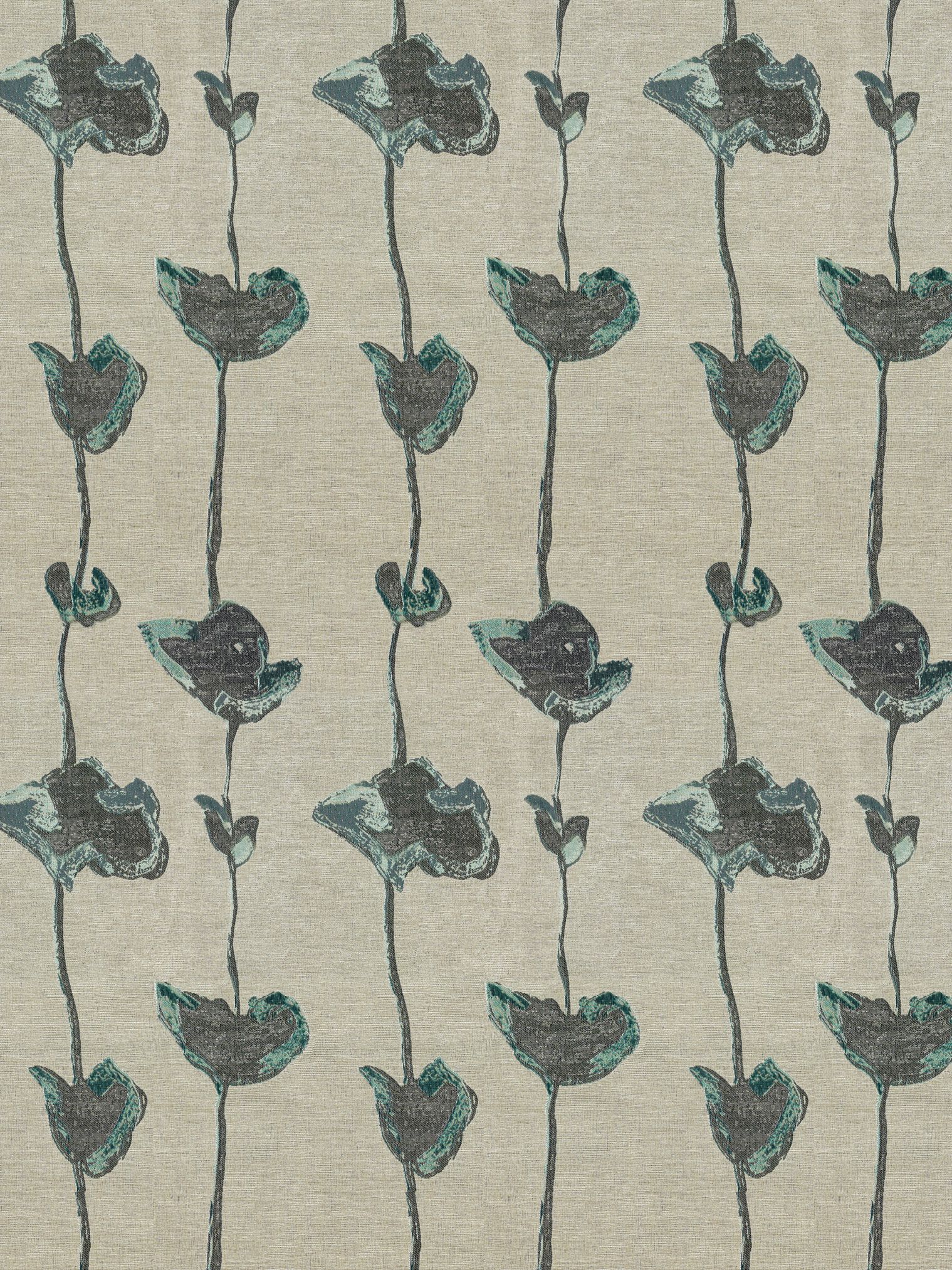 Flächenvorhang mit grünen Ranken Muster