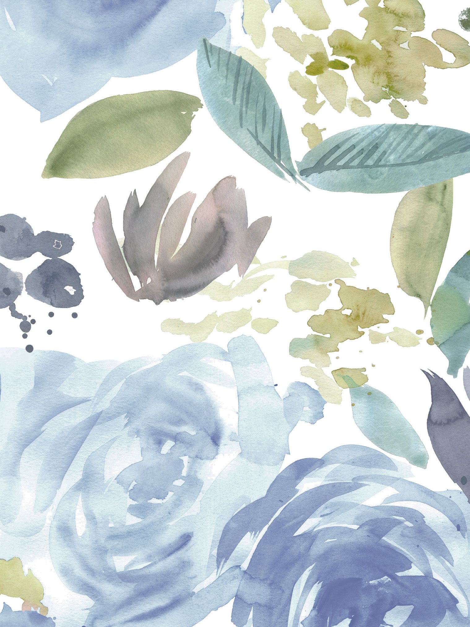 Flächenvorhang mit Blumen Stoffmuster