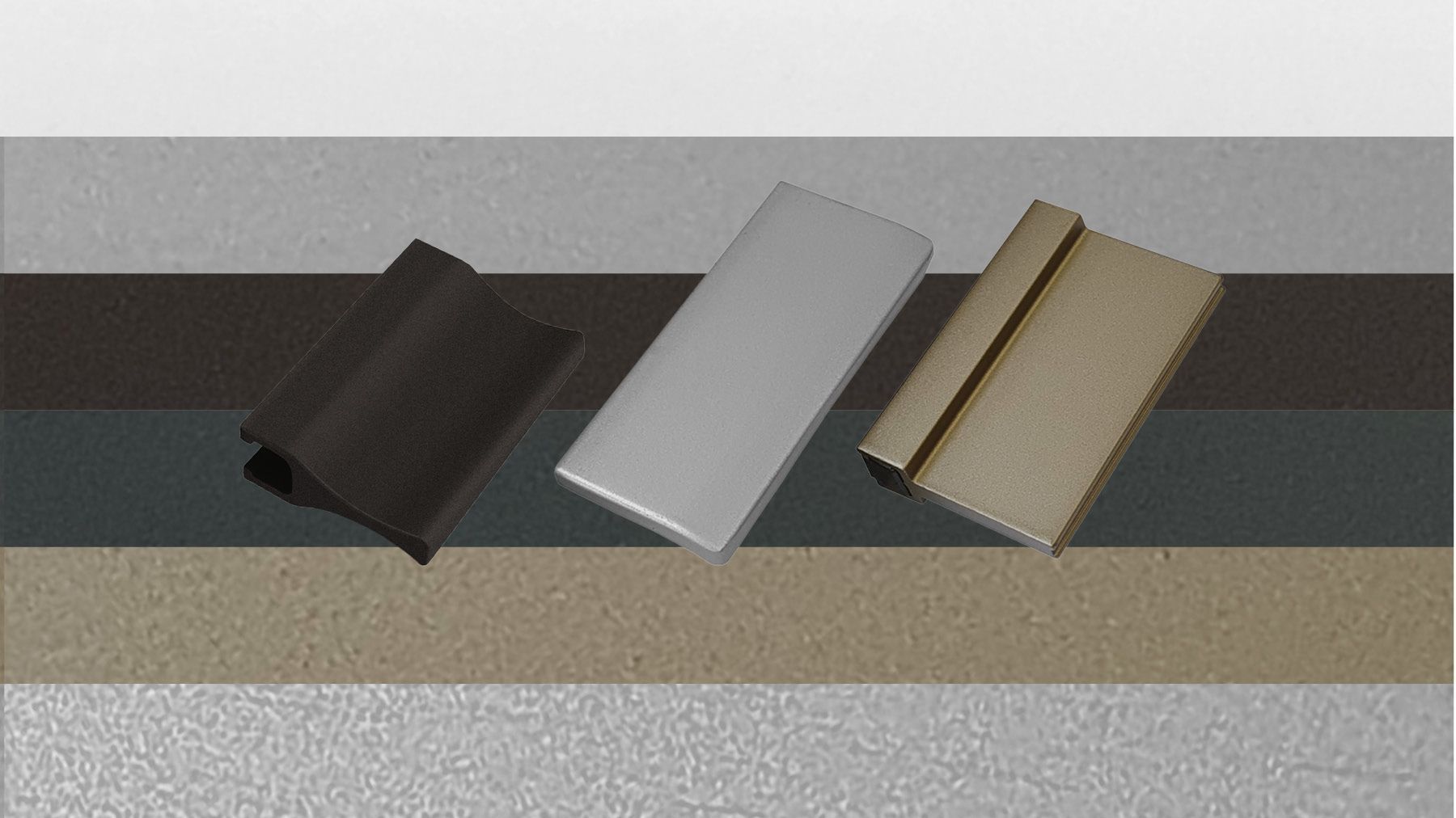 Teba Griffe schwarz, silber, braun