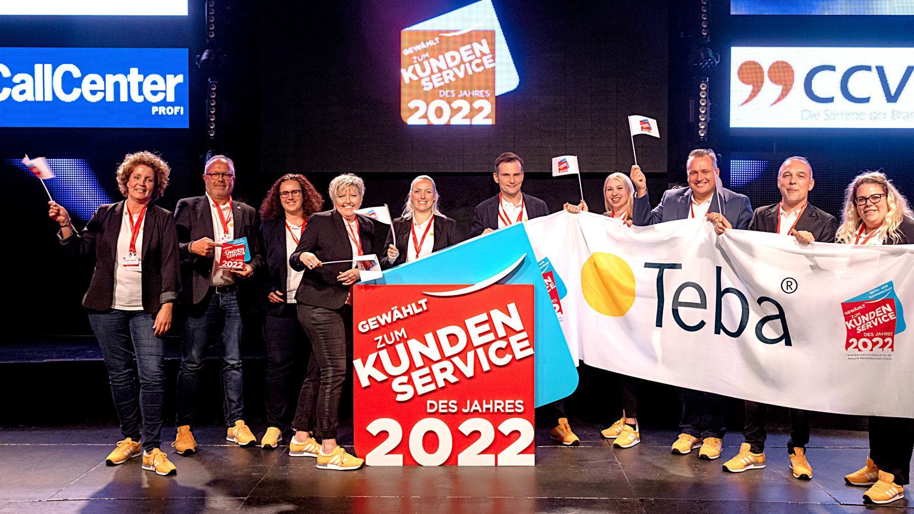 Der Tebakundenservice bei der Auszeichnung 2022