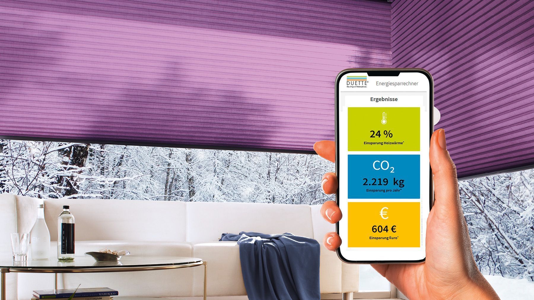 Teba Wabenplissees helfen beim EInsparen von Heiz- und Energiekosten