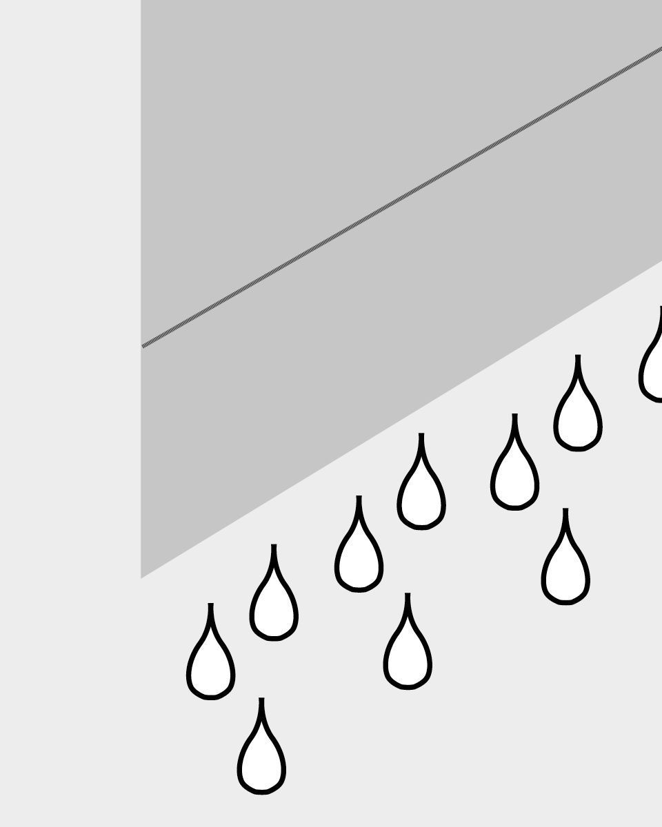 Flächenvohang feucht aufhängen und abtropfen lassen