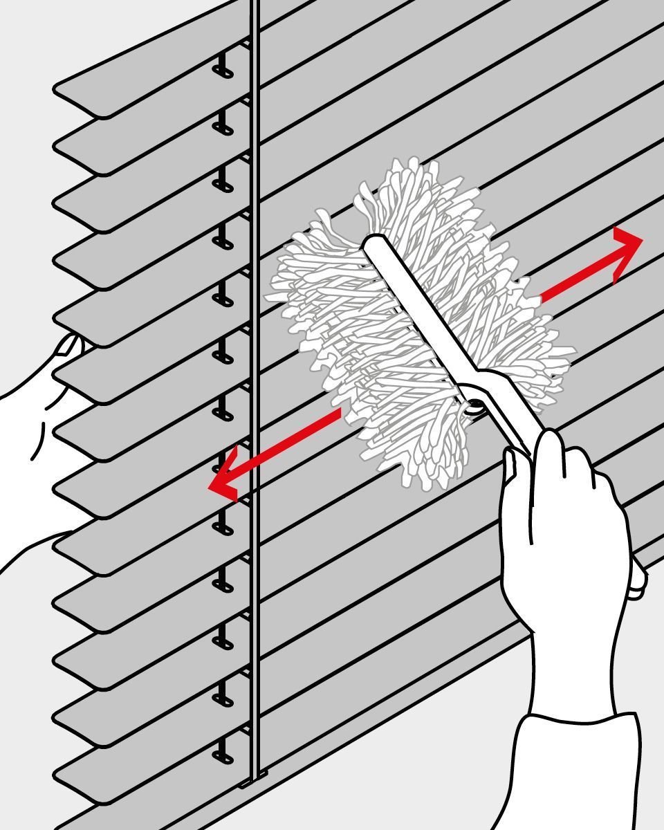 Teba Jalousie zum Reinigen abwischen