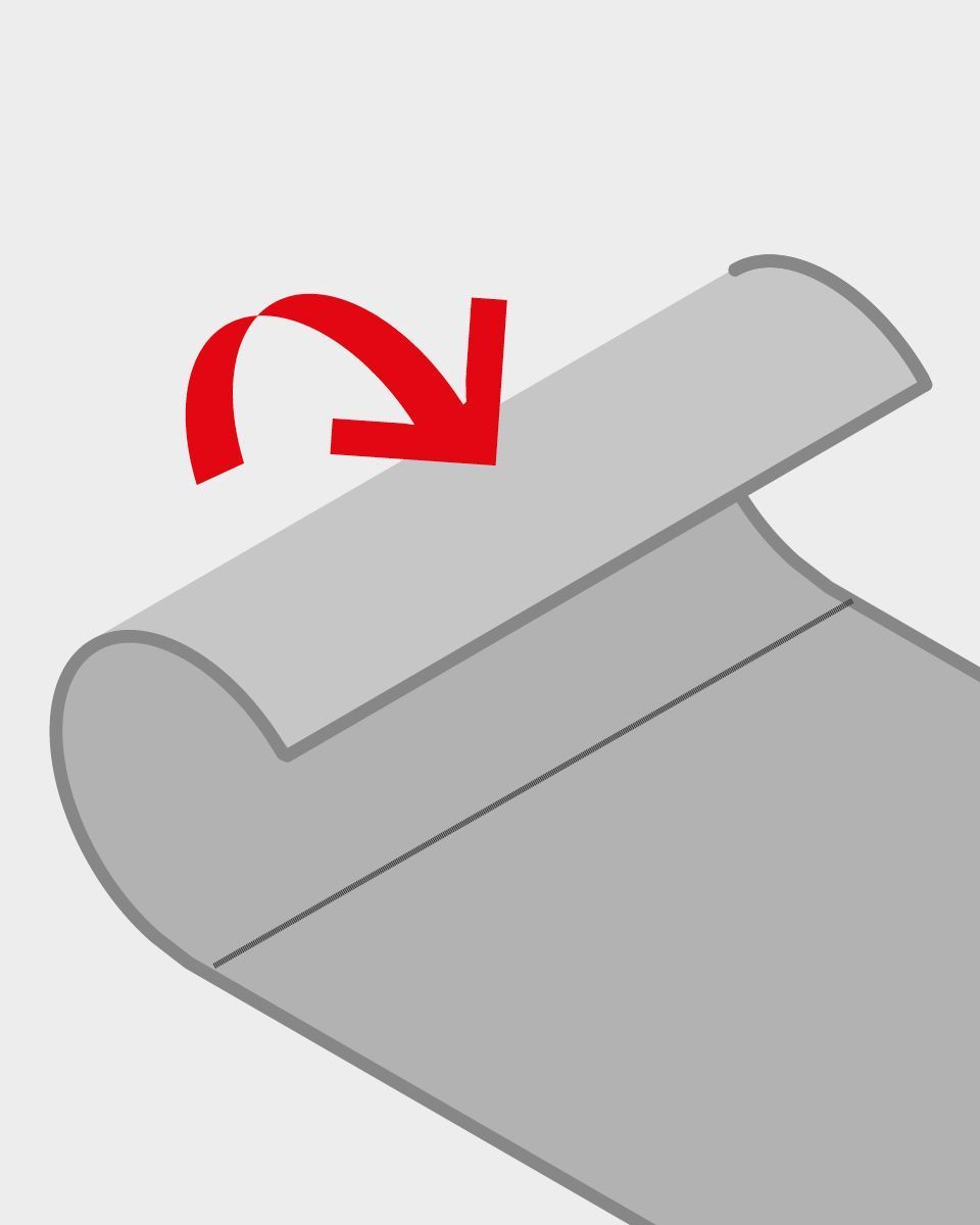 Lamellenvorhang aufrollen um ihn in der Waschmaschine zu waschen