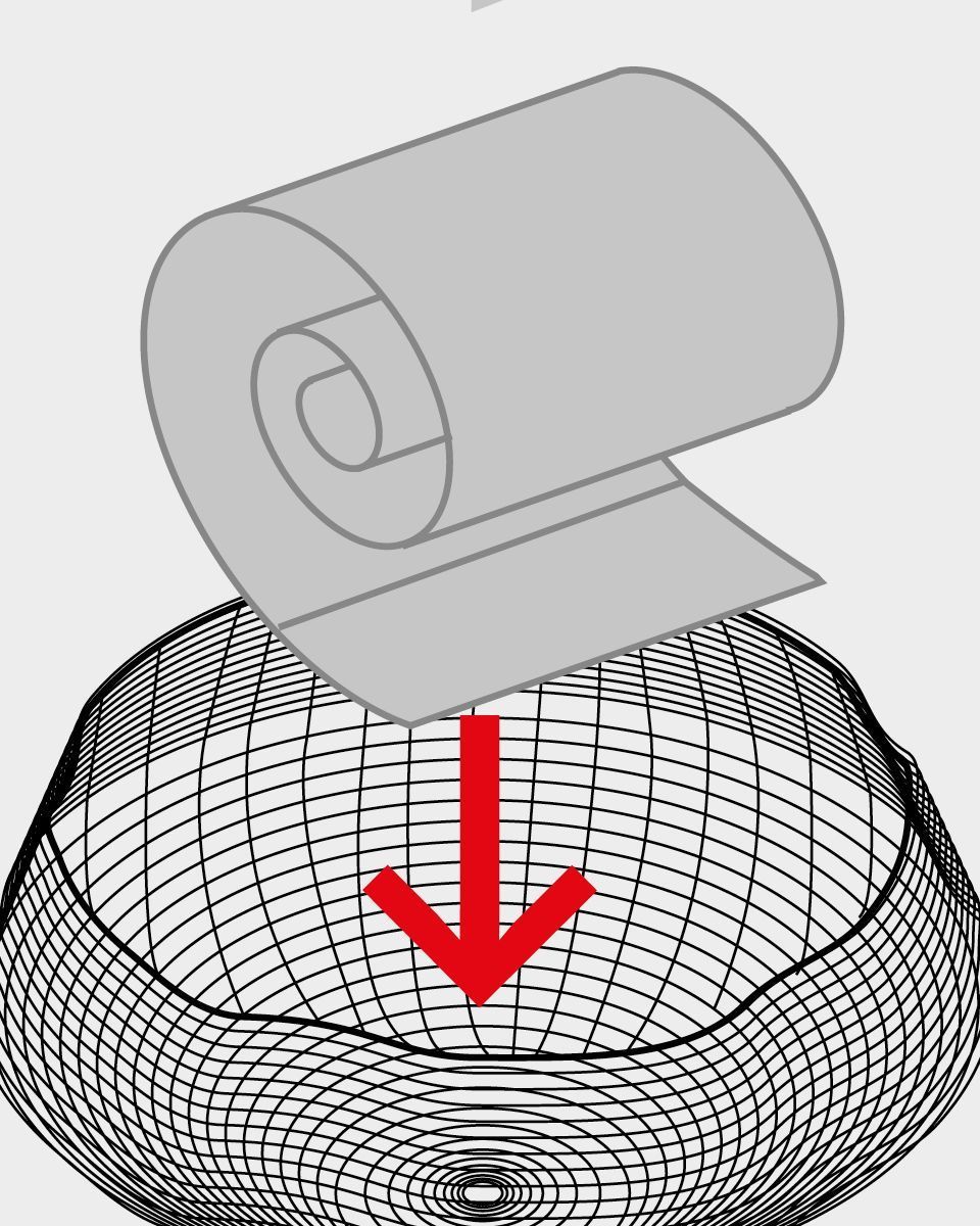 Lamellevorgang in die Waschmaschine legen