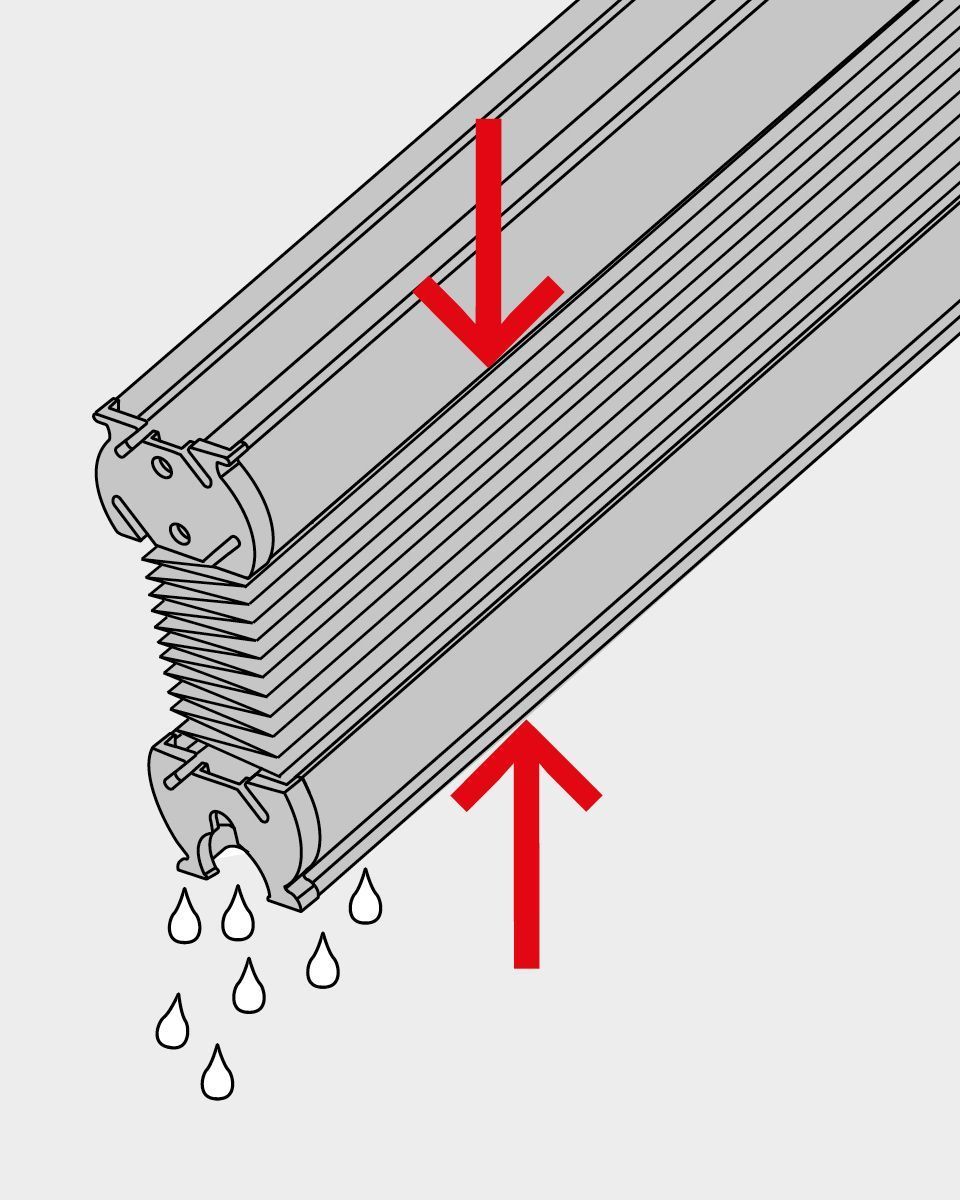 Sauberes Plissee feucht aufhängen