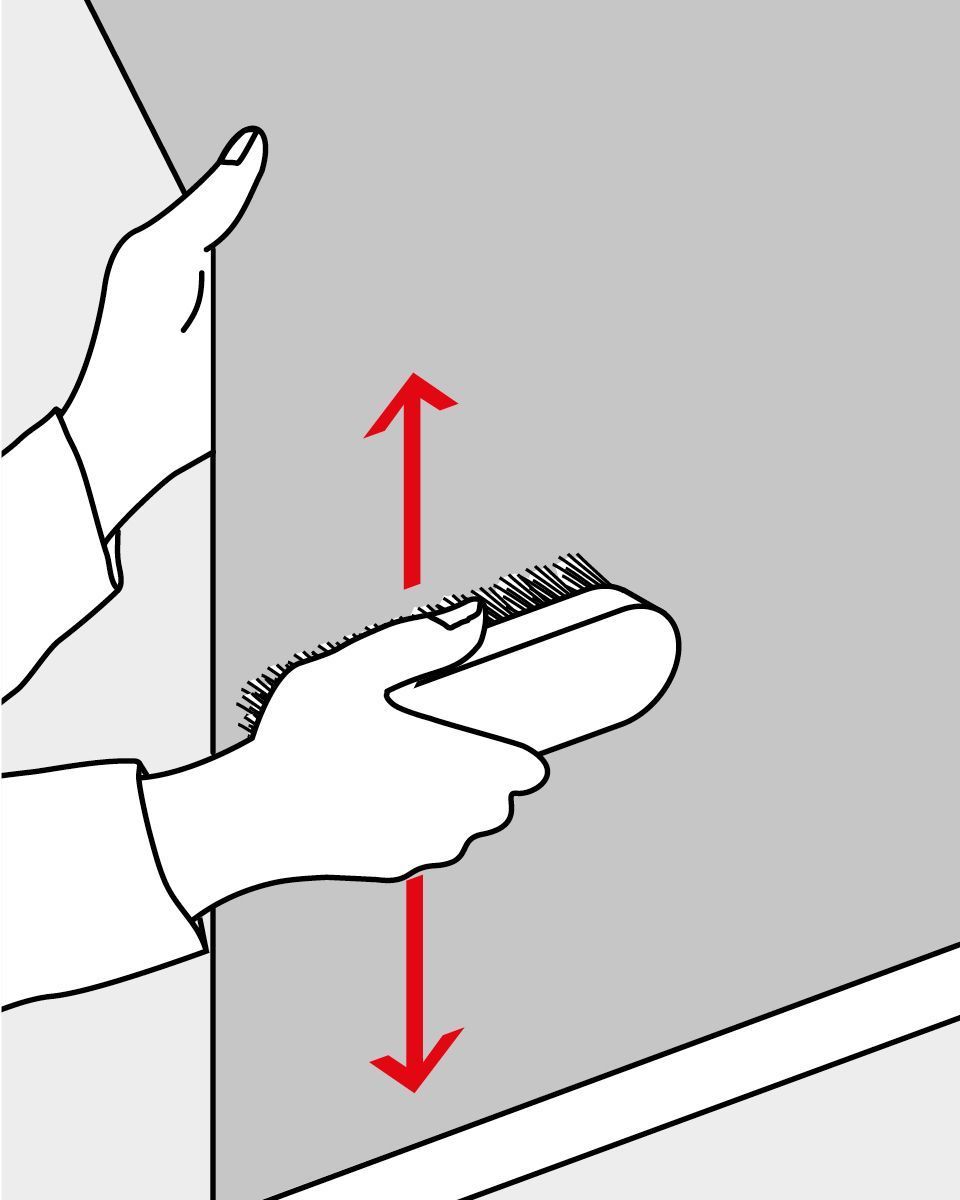 Rollo zum Reinigen abbürsten