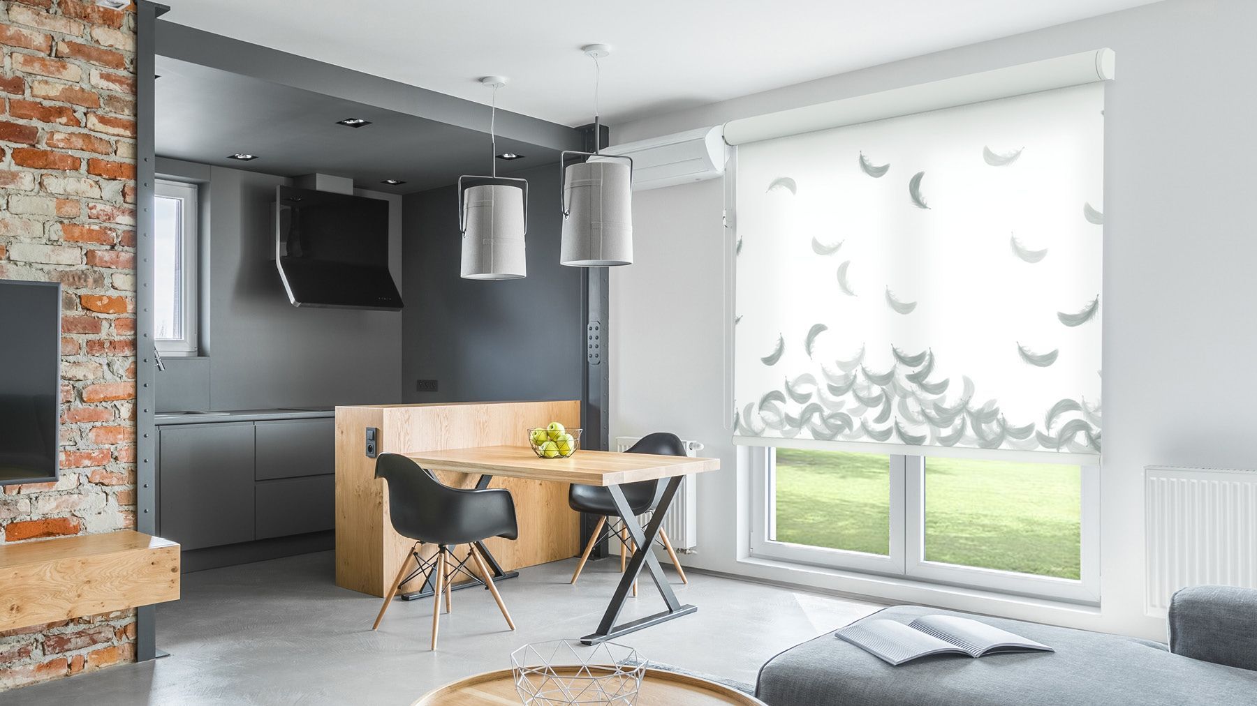 Teba Rollo Wohnzimmer mit Feder Design