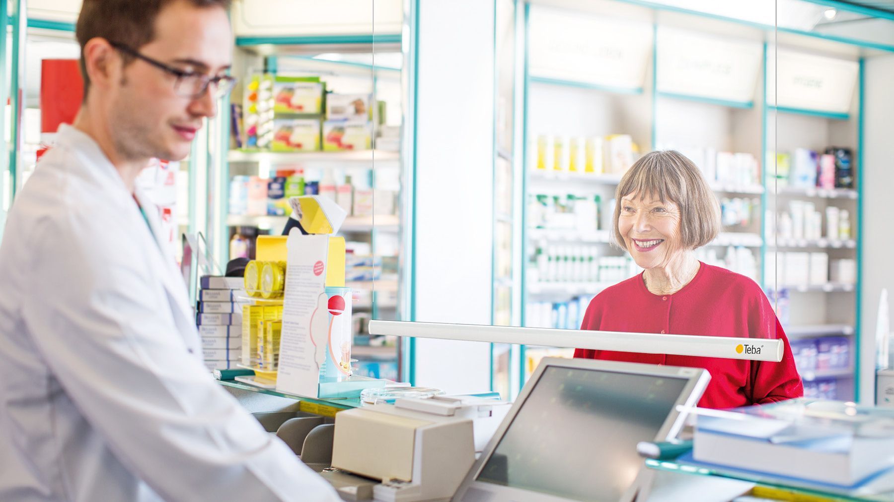 Mit einem Teba Folienrollo in Einkaufssituationen sich und andere schützen