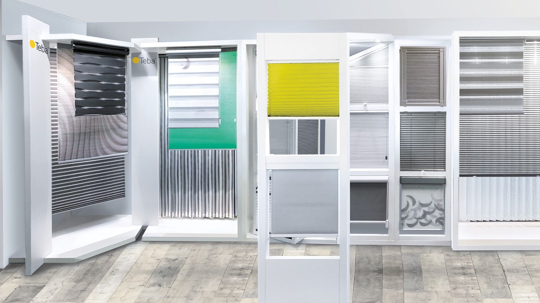 Frontale Ansicht des Teba Shopsystems