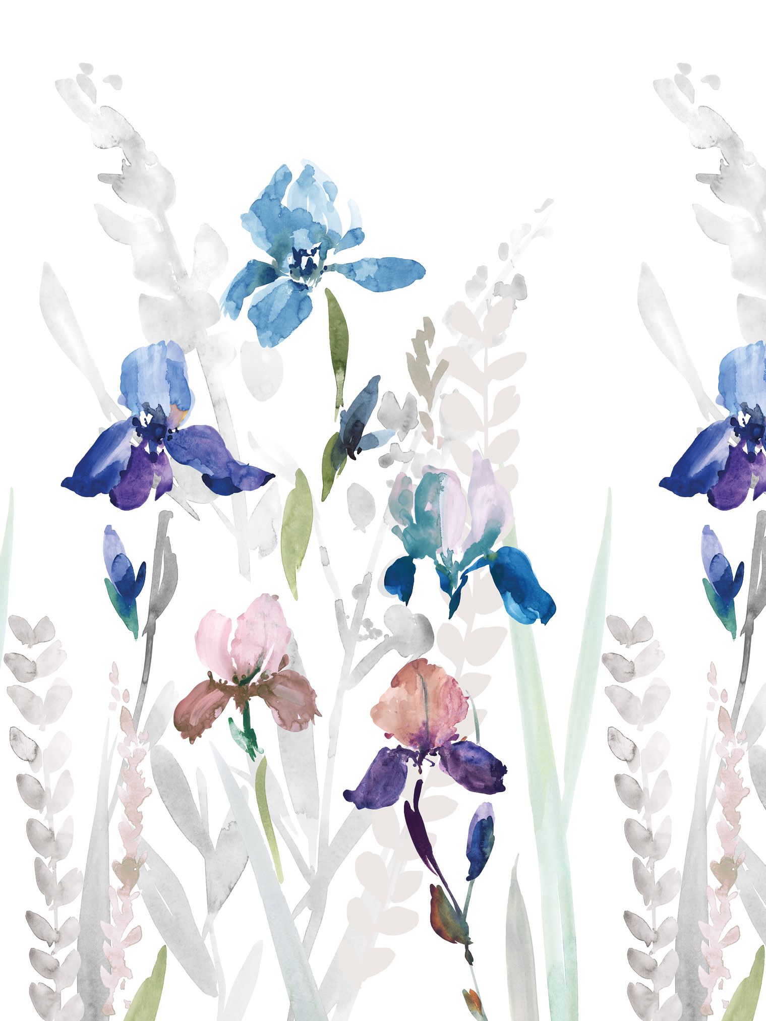 Teba DUETTE Wabenplissee florales Dessin Aquarelloptik