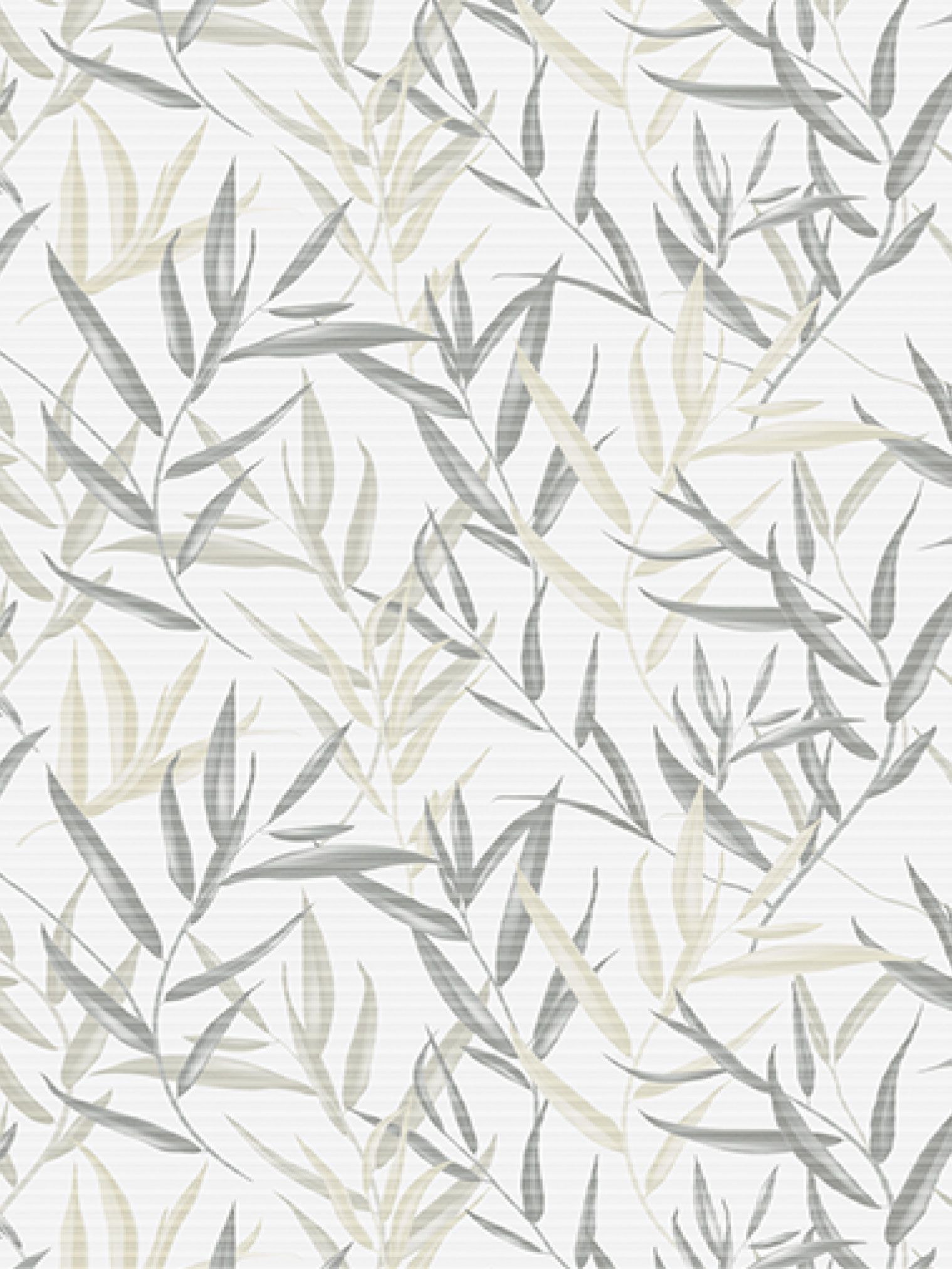 Teba DUETTE Wabenplissee mit beigem Blattdessin