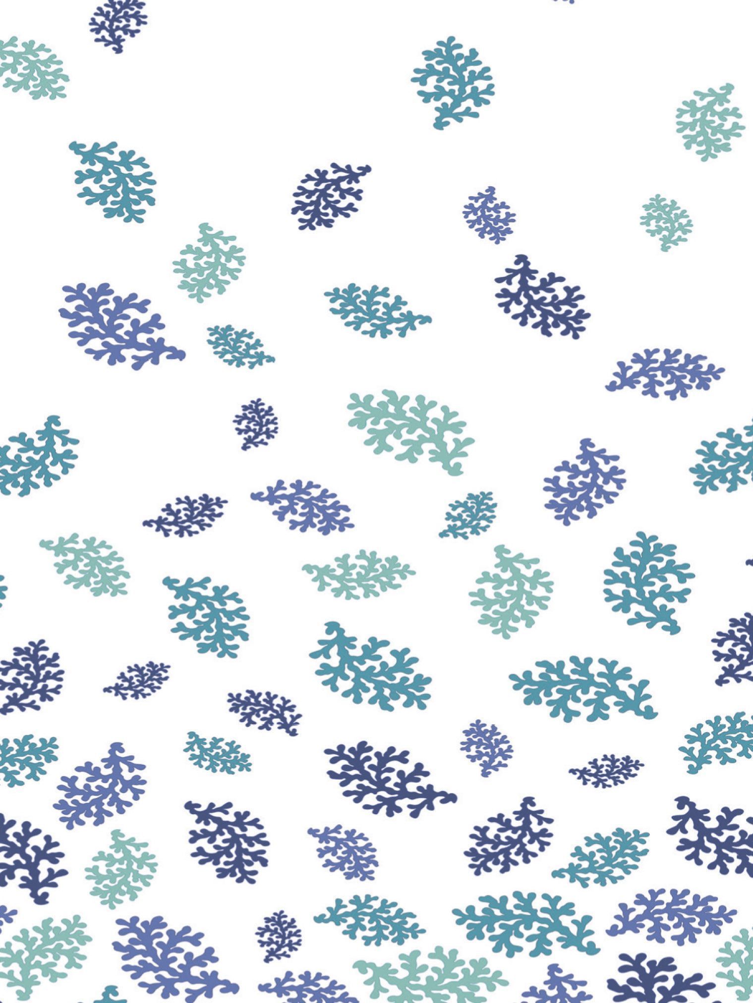 Teba DUETTE Wabenplissee mit blauen fallenden Blättern