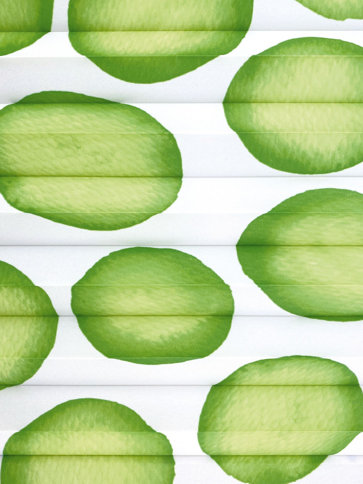 Teba Plissee grüne Kreise Aquarelloptik