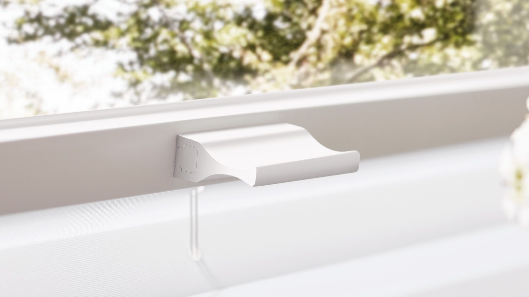 Weißer Plissee Griff Teba