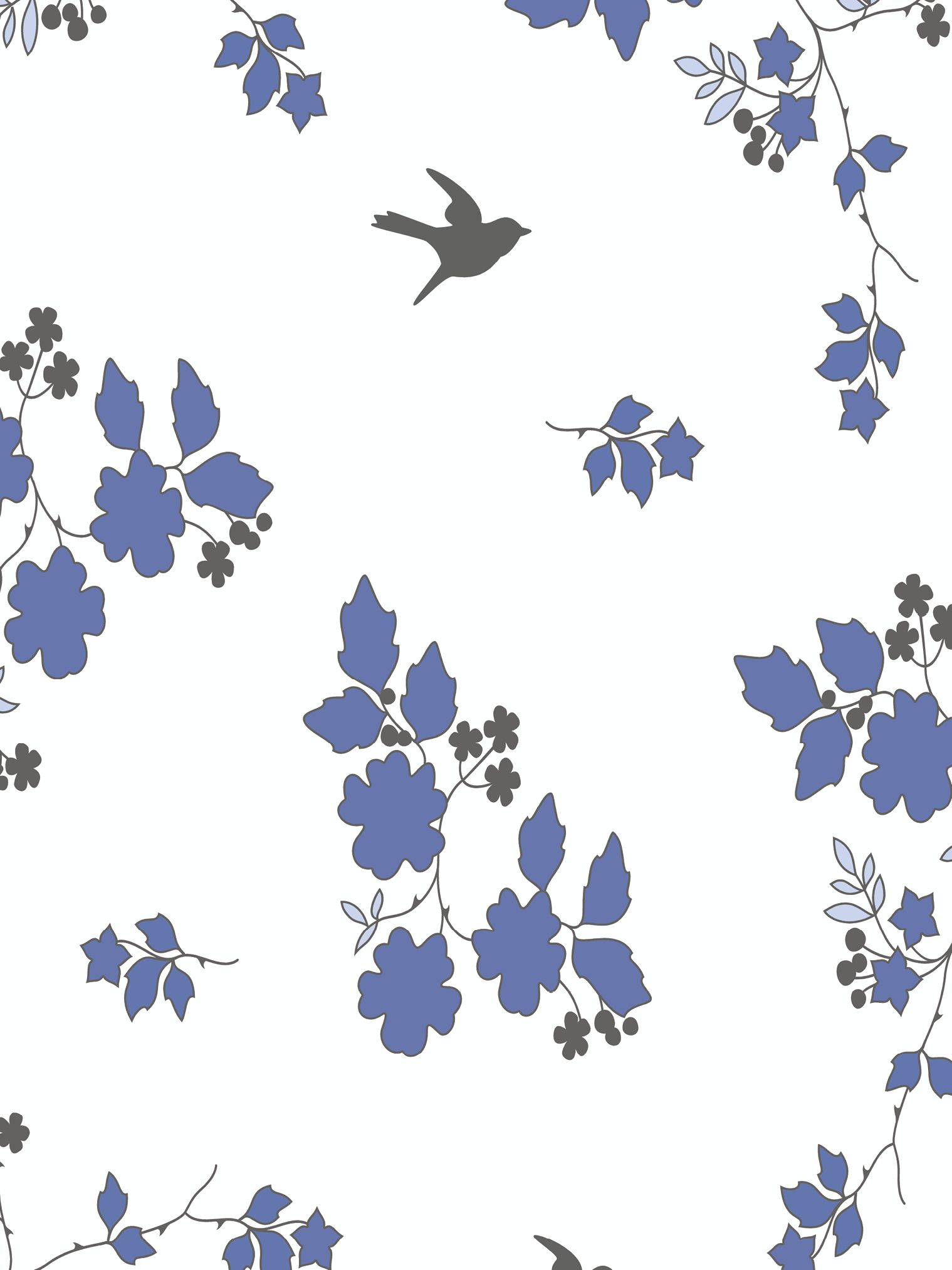 Teba Wabenplissee mit blauem Muster