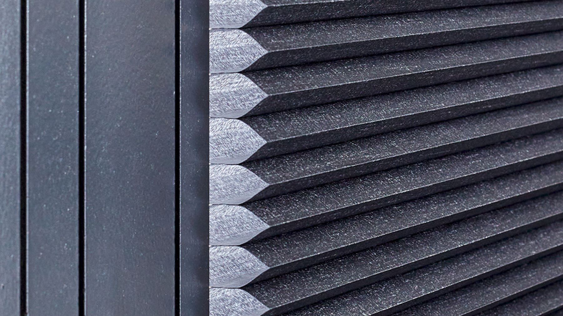 Teba Wabenplissee schwarz