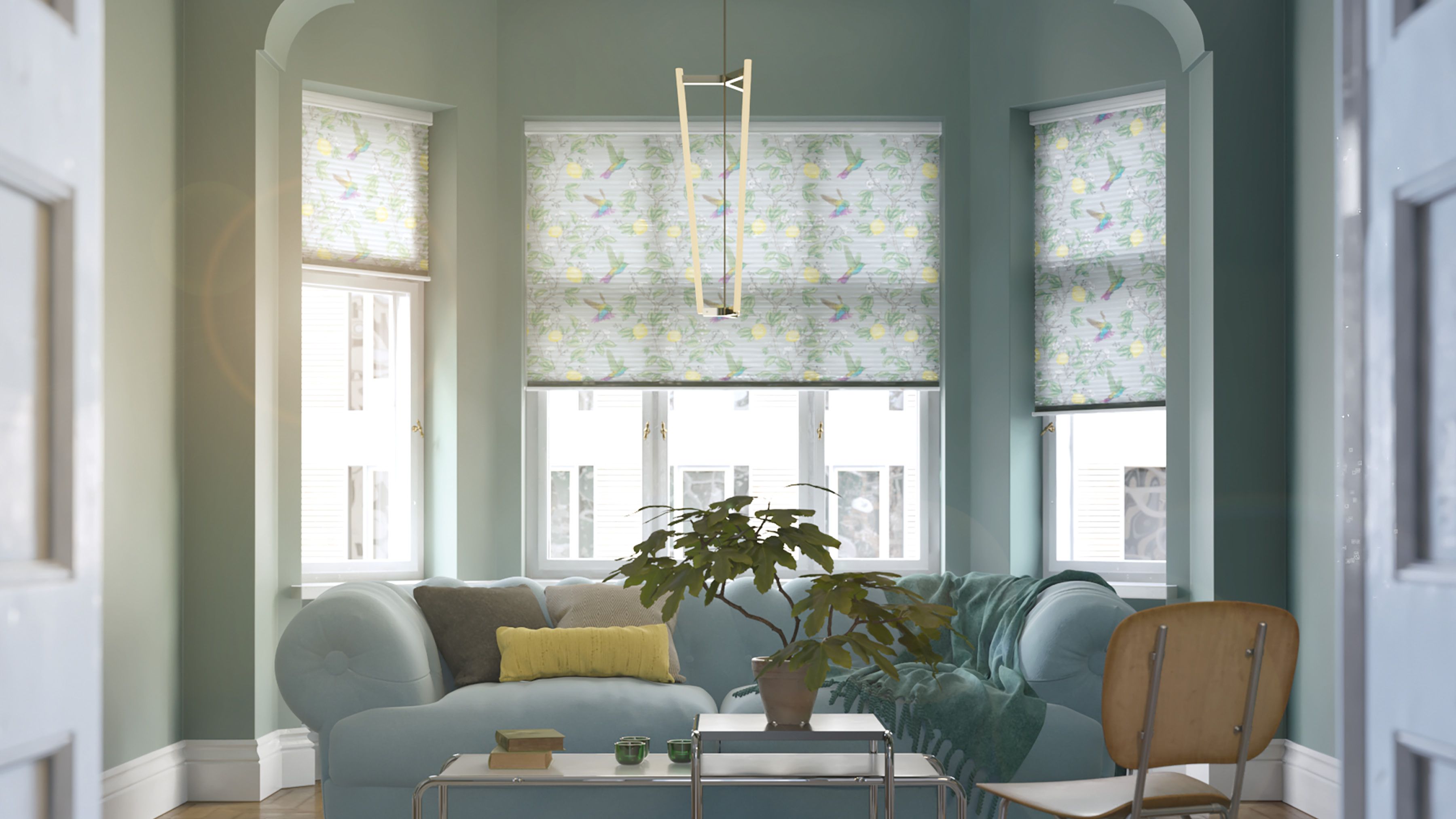 Teba Wabenplissee Wohnzimmer