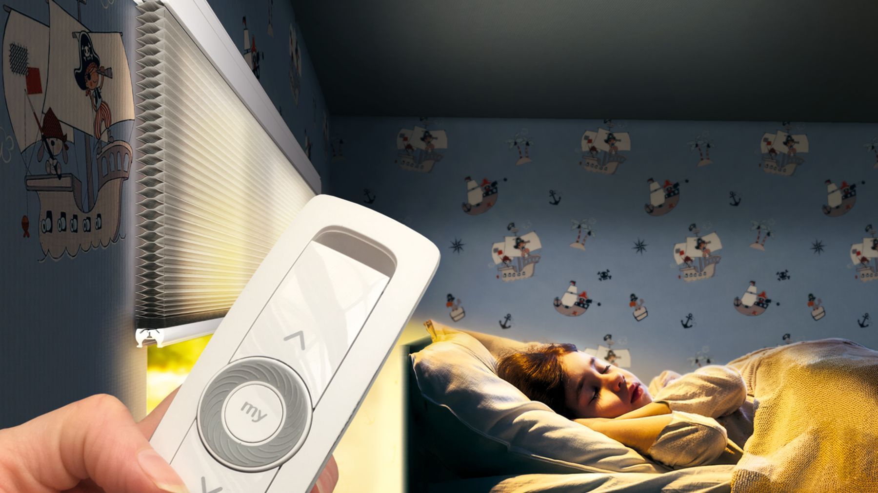 Teba Wabenplissee Fernbedienung Kinderzimmer