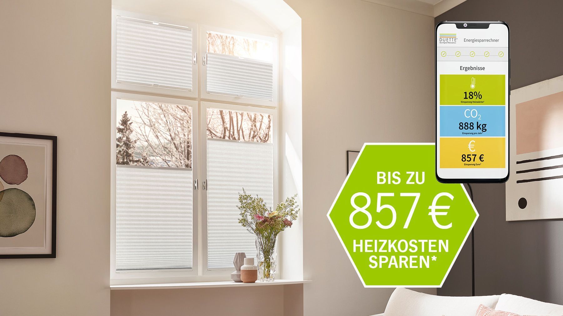 Heizkosten sparen durch Wohnzimmer mit waermeschutz